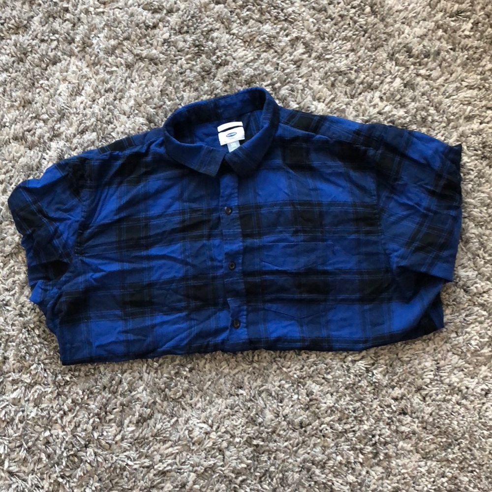 Old navy blue flannel